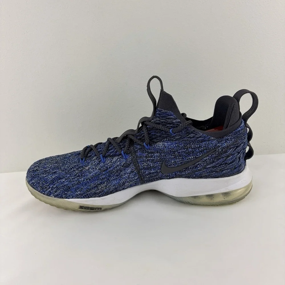 Nike LeBron 15 Low Blue Knit Basketball Shoes Men's Size 13‎ AO1755-400